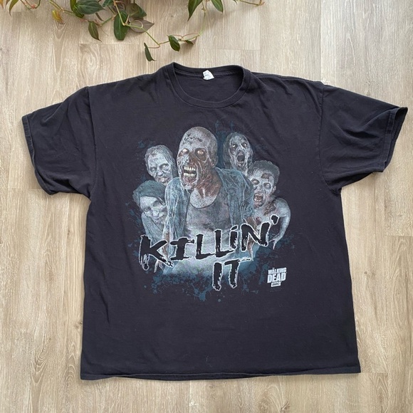 The Walking Dead AMC 2015 Black Oversized  Promo T Shirt - Picture 1 of 8